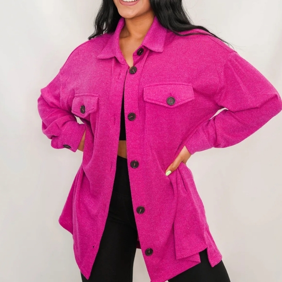 Boutique 9 Sweaters - Pink boutique oversized shacket nwt